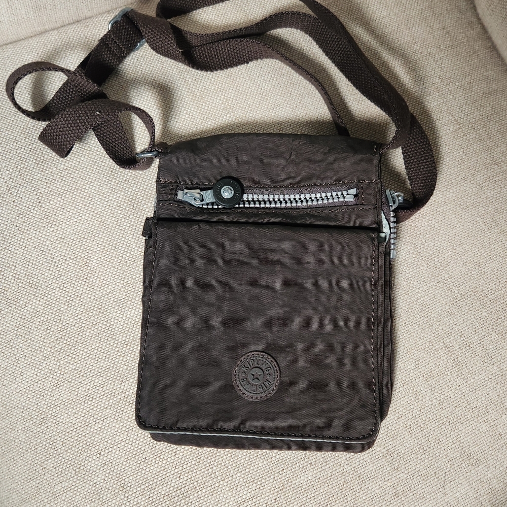 Kipling Dark Brown Travel Crossbody Bag